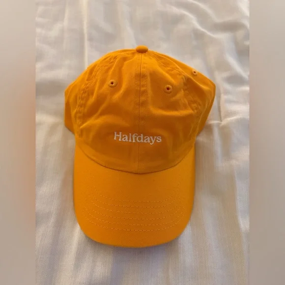 Orange Halfdays Ski Baseball Hat - Picture 1 of 2